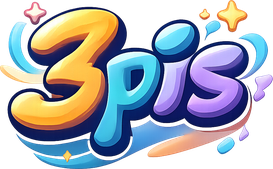 3 pis লাল গেমিং লোগো